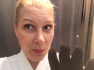 Safety first! Gotta wear fleece gloves.